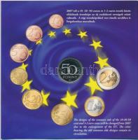 2007. 1Ft-100Ft 8klf db, szettben, benne 50Ft "50 éves a Római Szerződés" T:PP