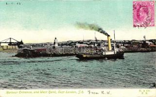 East London, Harbour Entrance and West Bank, steamship (EK)