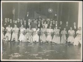 cca 1920-1940 Társasági élet Budapesten, bankettek, bálok, mulatságok, 4 db fotó, 18x24 cm