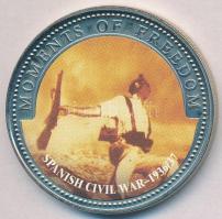 Libéria 2001. 10$ "Szabadság pillanatai-Spanyol polgárháború" multicolor T:PP ujjlenyomato...