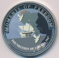 Libéria 2001. 10$ "Szabadság pillanatai - Libéria megalapítása" multicolor T:PP ujjlenyoma...