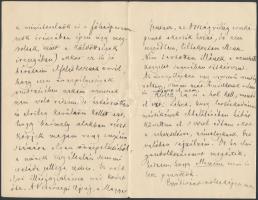 1893 Arany László (1844-1898) saját kézzel írt levele vejének, melyben ír az Arany János emlékünneps...