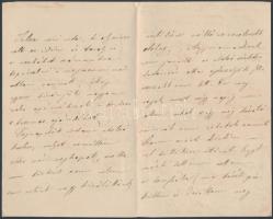 1882 Szél Piroska (1865-1886), Arany János menyének levele apjának, Szél Kálmán nagyszalontai espere...