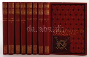 Adorján Andor, Farkas Pál és Seres László: Forradalom és császárság I-VIII. A francia forradalom és Napoleon. Bp., 1913-14. Singer és Wolfner. Kiadói, festett, aranyozott, Gottermayer egészvászon kötésben. HIbátlan állapotú, egységes sorozat!