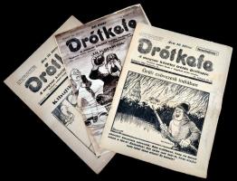 1943 A Drótkefe c. antiszemita élclap 3 száma jó állapotban / 1943 Anti-Semitic paper 3 copies with ...