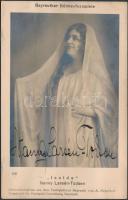 1930 Nanny Larsén-Todsen svéd operaénekesnő sajt kézzel írt lapja magyar címre / 1930 Nanny Larsén-Todsen Swedish opera singer autograph written postcard