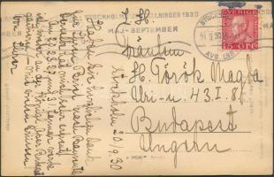 1930 Nanny Larsén-Todsen svéd operaénekesnő sajt kézzel írt lapja magyar címre / 1930 Nanny Larsén-T...