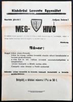 cca 1936 Kiskőrösi Leventenap plakátja 30x40 cm