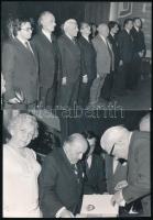 cca 1948-1980 Vincze József nagykövet különféle diplomáciai eseményeken (ősz hajú), 13 db kfl méretű...