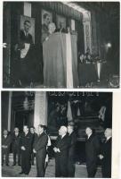 cca 1948-1980 Vincze József nagykövet különféle diplomáciai eseményeken (ősz hajú), 13 db kfl méretű...