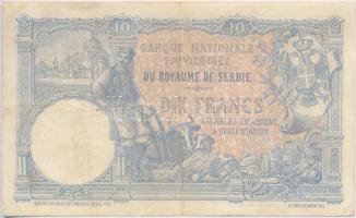 Szerb Királyság 1893. 10D T:III
Serbia / Kingdom 1893. 10 Dinara C:F 
Krause 10