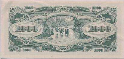 Malaya / Japán kormányzat 1945. 1000$ T:II
Malaya / Japanese government 1945. 1000 Dollars C:XF