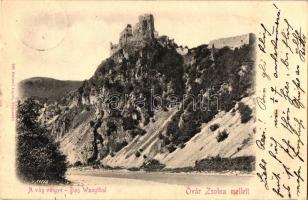 Óvár, Vág völgye, Zsolna mellett, vár; Gansel Lipót / valley, castle