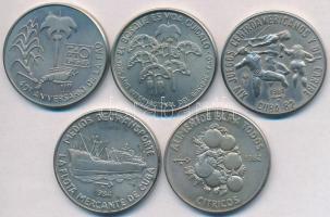 Kuba 1981-1985. 1P Cu-Ni (5xklf) T:1-,2
Cuba 1981-1985. 1 Peso Cu-Ni (5xdiff) C:AU,XF