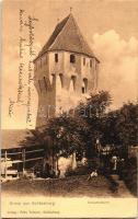 Segesvár, Schassburg, Sighisoara; Cipészek bástyája, Schusterturm / tower (vágott / cut)