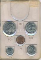 Szingapúr 1968. 1c-50c 5xklf db műbőr tokos szettben, 1$ hiányzik, tanúsítvánnyal T:1
Sigapore 1968....