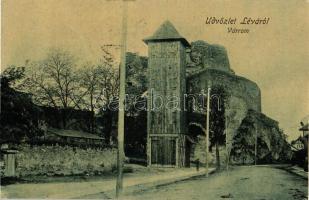 Léva, várrom, kiadja Schulz Ignácz / castle ruins