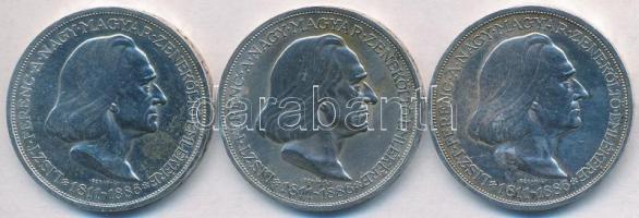 1936. 2P Ag "Liszt Ferenc" (3x) T:2,2- polírozott
Adamo P7.3