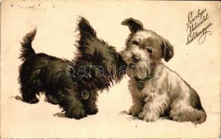 Dogs, Birthday, litho (fa)