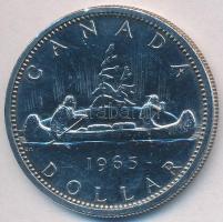 Kanada 1965. 1$ Ag II. Erzsébet T:2- polírozott Canada 1965. 1 Dollar Ag Elizabeth II C:VF polished