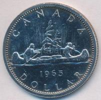 Kanada 1965. 1$ Ag II. Erzsébet T:2- polírozott Canada 1965. 1 Dollar Ag Elizabeth II C:VF polished