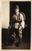 1918 Hungarian soldier with gun, photo