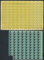 1969 Sportegyesület 1Ft 79 db bélyeg ívben + 3Ft 100-as ív