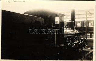 Az Alföld-Fiumei vasút gőzmozdonya / steam engine of the Alföld-Fiume railways, photo