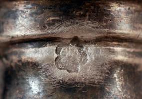 Ezüst (Ag.) hús villa, jelzett (félhold és Diana), monogramos, gazdagon díszített, h:23 cm, nettó:11...