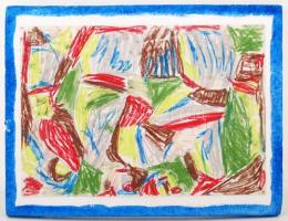 Cs. Németh Miklós (1934-2012): Színes sokaság. Vegyes technika, papír, jelzett, 30×43 cm