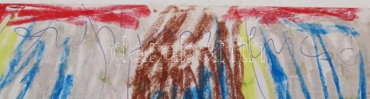 Cs. Németh Miklós (1934-2012): Színes sokaság. Vegyes technika, papír, jelzett, 30×43 cm