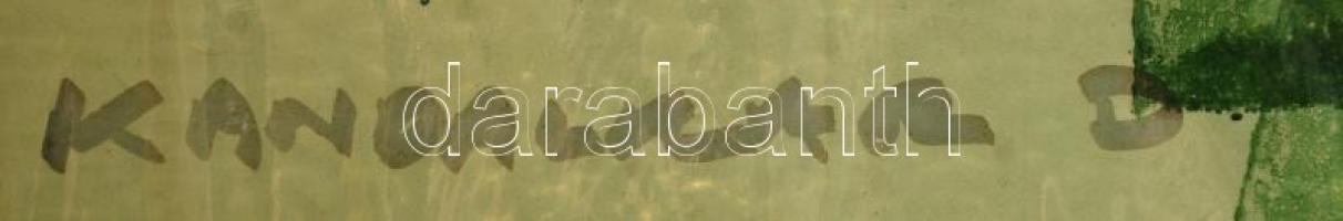 Kadalrar jelzéssel: kompozíció. Akvarell, papír, 54×33 cm