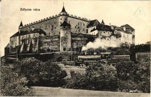 Zólyom, vár, gőzmozdony / castle, locomotive