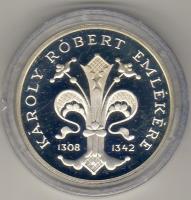1992. "Károly Róbert" 500Ft Ag T:PP Díszdobozban, tanúsítvánnyal!