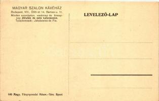 Budapest VIII. Magyar Szalon Kávéház az Üllői úti részlet, kávéház belső; Baross utca 11. / Üllői út...