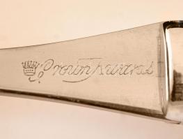 Crown awards szervírozó  készlet: 2 húskés, villa, kézzel köszörült, eredeti dobozban/ Gourmet: set,...