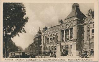 Budapest XI. Gellért tér, Gellért szálló, villamos, automobil (EK)