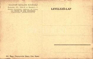 Budapest VIII. Magyar Szalon Kávéház, Üllői úti részlet; Baross utca 11. / Üllői út 14. (EB)