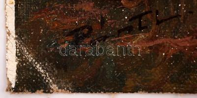 Pántl László (1943-): Eső után. Olaj, vászon, jelzett, 29×42 cm