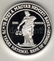 1999. "75 éves a Magyar Nemzeti Bank" 75Ft Ag T:PP Díszdobozban, tanúsítvánnyal, csak 4500...