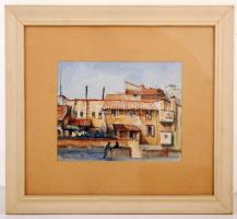 Jelzés nélkül: Roma. Akvarell, papír, jelzett, üvegezett keretben, 29×36 cm