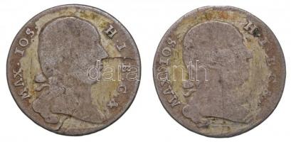 Német Államok / Bajorország 1803-1804. 6Kr Ag &quot;IV. Miksa József&quot; (2x) T:3,3- German States / Bavaria 1803-1804. 6 Kreuzer Ag &quot;Maximilian IV. Joseph&quot; (2x) C:F,VG