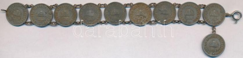 1894-1909. 10f Ni (10x) karkötőként összefűzve T:2,2-