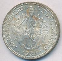 1939. 2P Ag "Madonna" T:2,2- patina
Adamo P7