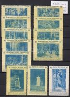 12 német "Begfestspiel auf der Luisenburg" levélzáró, vegyes minőség