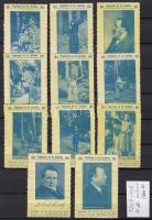 11 német "Begfestspiel auf der Luisenburg" levélzáró, vegyes minőség