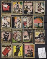 15 dán "KOBENHAVN" levélzáró, vegyes minőség