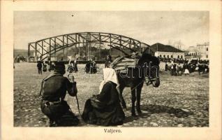 Valjevo, Vashíd; a cs. és kir. szerbiai főkormányzóság, a háborúban elesett osztrák-magyar katonai árva és özvegyalapja, valamint Belgrád város szegényei javára Serie Nr. 1. / iron bridge, Austro-Hungarian world war charity postcard