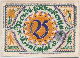 Németország / Weimari Köztársaság / Bielefeld 1922. 25M selyem, bélyegzéssel T:I kis szennyeződés
Ge...