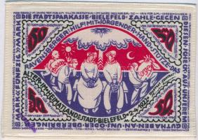 Németország / Weimari Köztársaság / Bielefeld 1922. 50M selyem, bélyegzéssel T:I
Germany / Weimar Re...